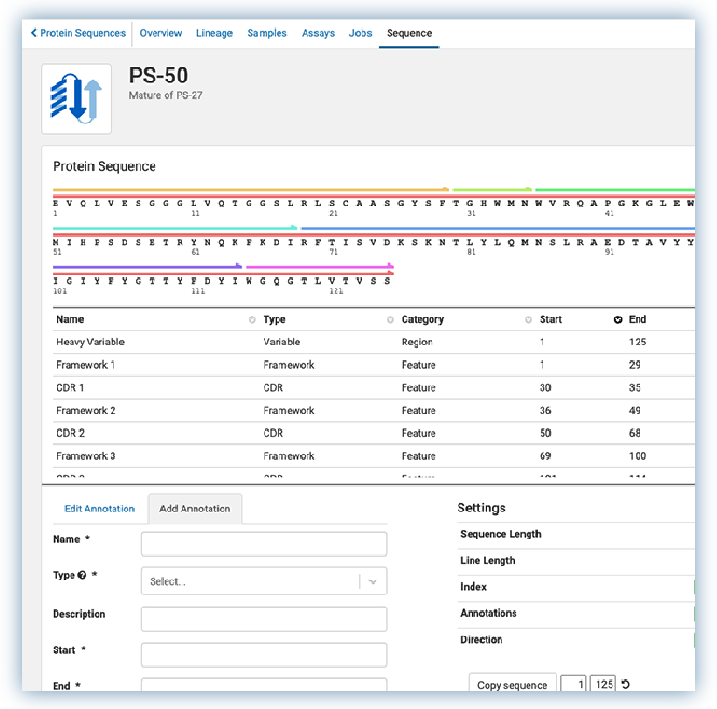 sequence information is displayed in bioinformatics software